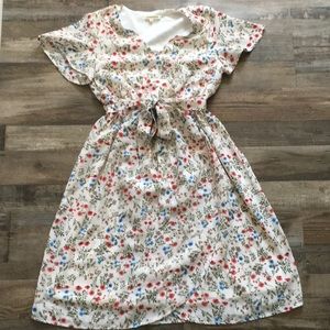 JessaKae floral faux midi wrap dress